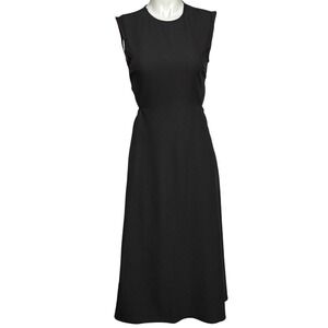 Dailylook Black Sleeveless Open Back Midi Dress Size Small